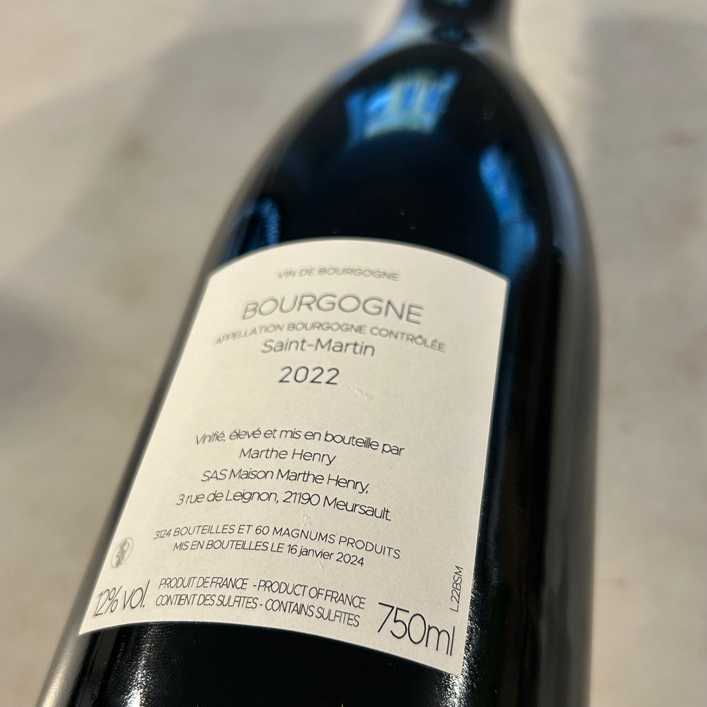 2022 Bourgoge Rouge "Saint-Martin"