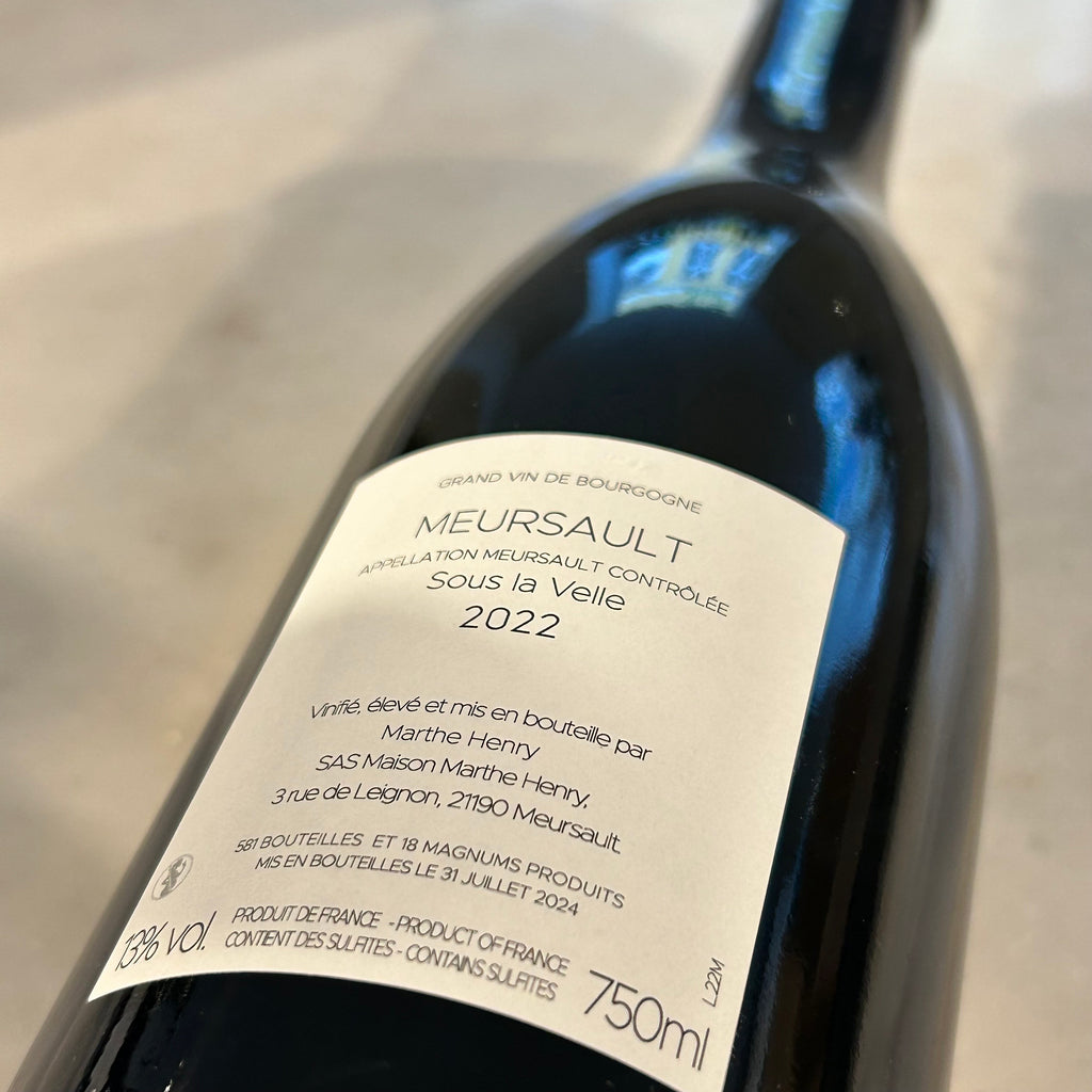2022 Chardonnay Meursault "Sous la velle"