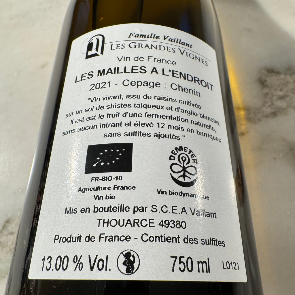 2021 Chenin Blanc "Les Mailles a L'Endroit"